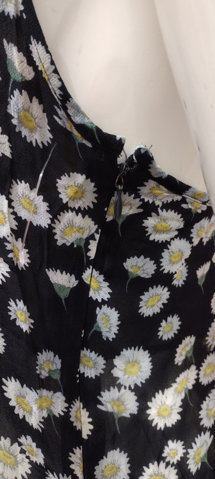 Escada Sport 1990s Daisies Sheer Sundress Grunge Cross Backless ITALY 36 Medium