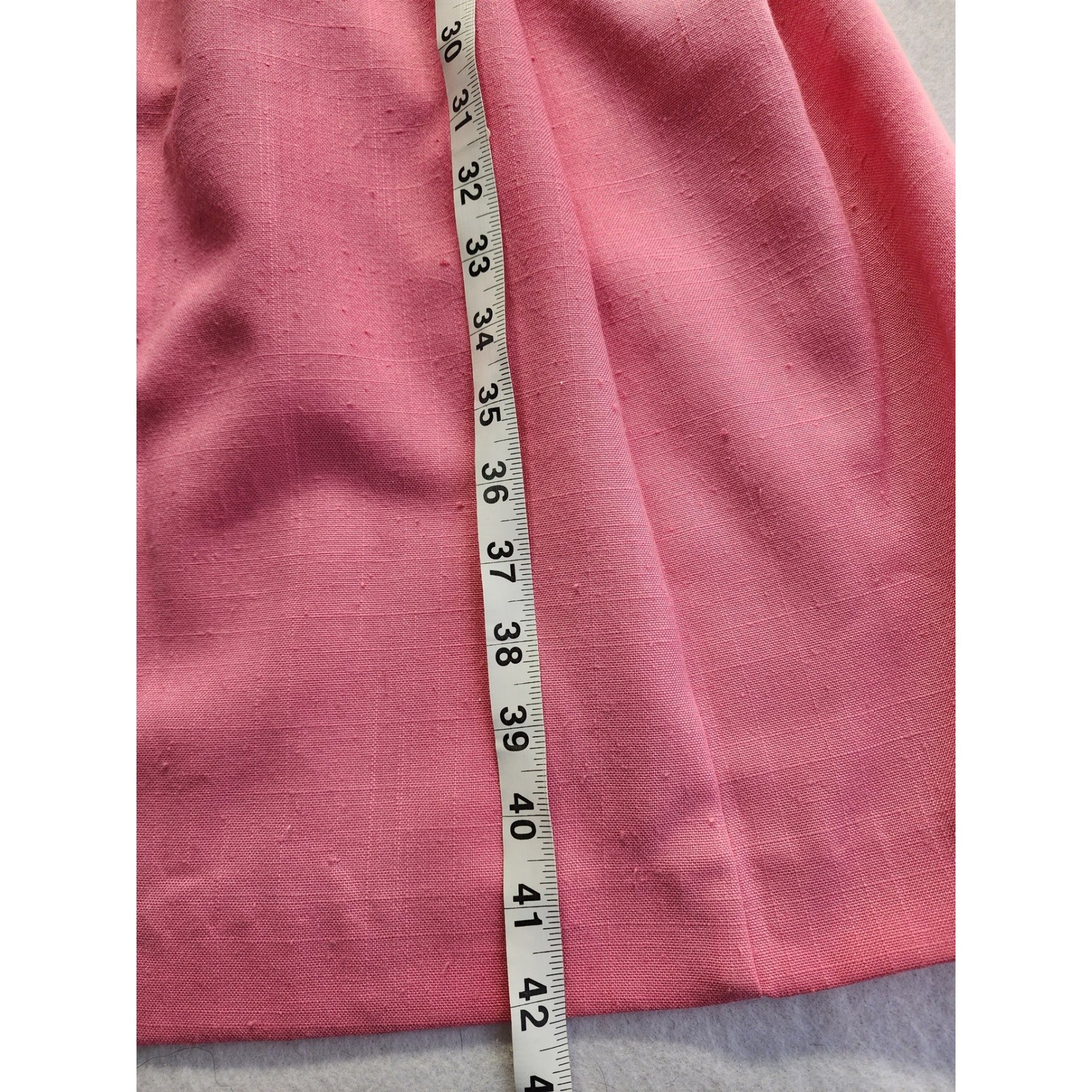 Melissa Petites Vintage 80s Pink Button Shoulder Belted Midi Dress Womens Size 6