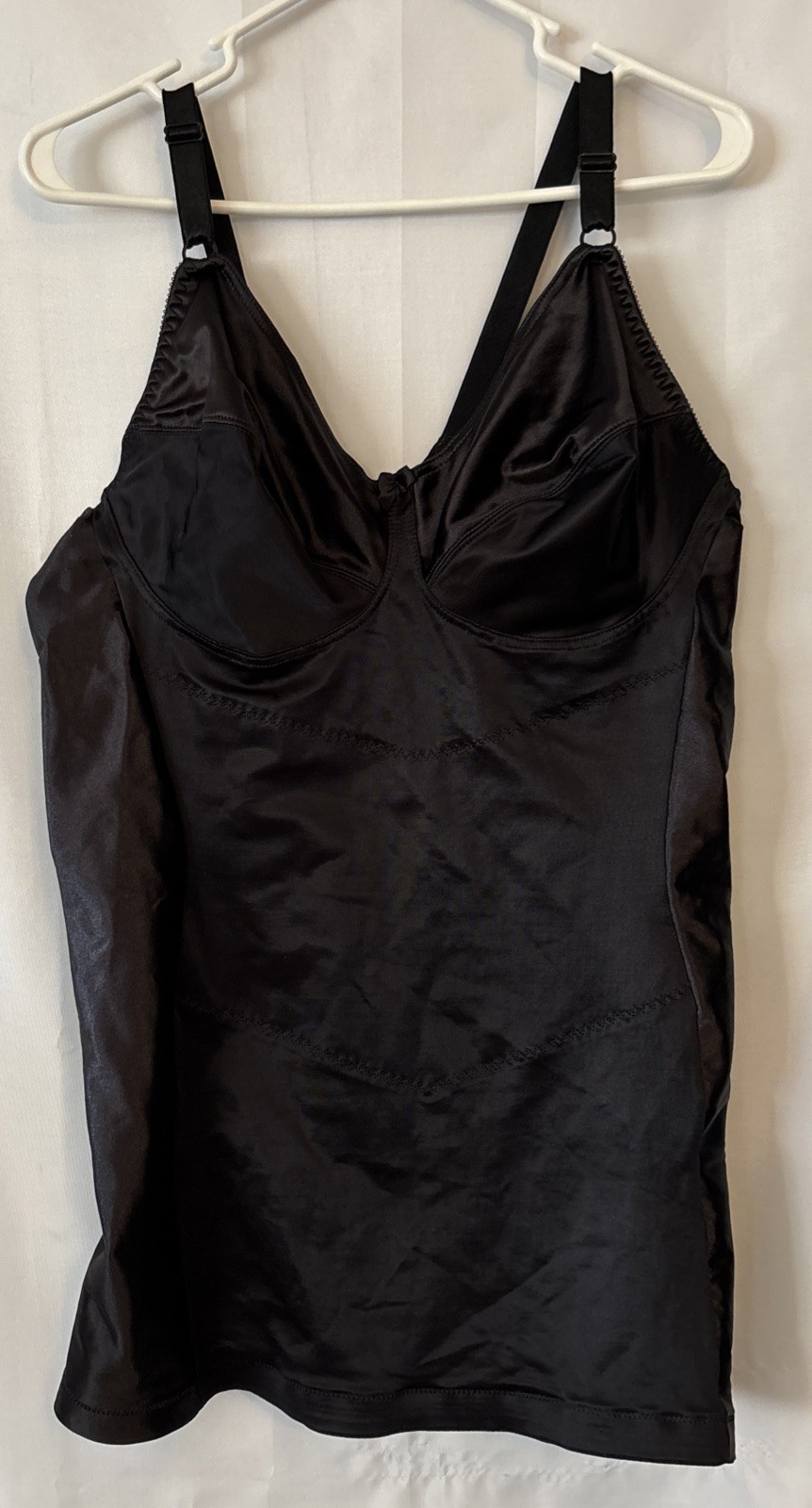 Vtg Crown-ette Nylon & Spandex Bra Girdle Full Slip Body POWER SHAPER 48B #440
