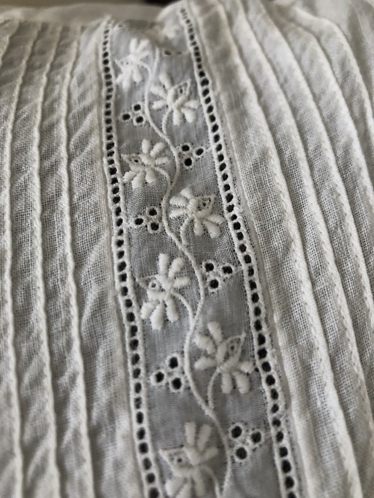 Vintage Antique 1800’s 1900’s Cotton Lace Dressing Bed Gown Lingerie 44-52-60