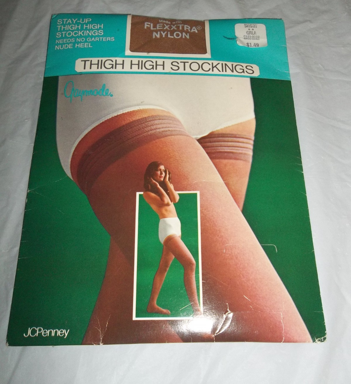 Vintage JC Penney By Gaymode Thigh High Stretch Stockings Size Short