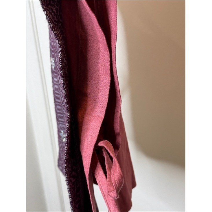 Beaded Plum & Rose Pink Vest Eclectic One of a Kind Boho Cottagecore