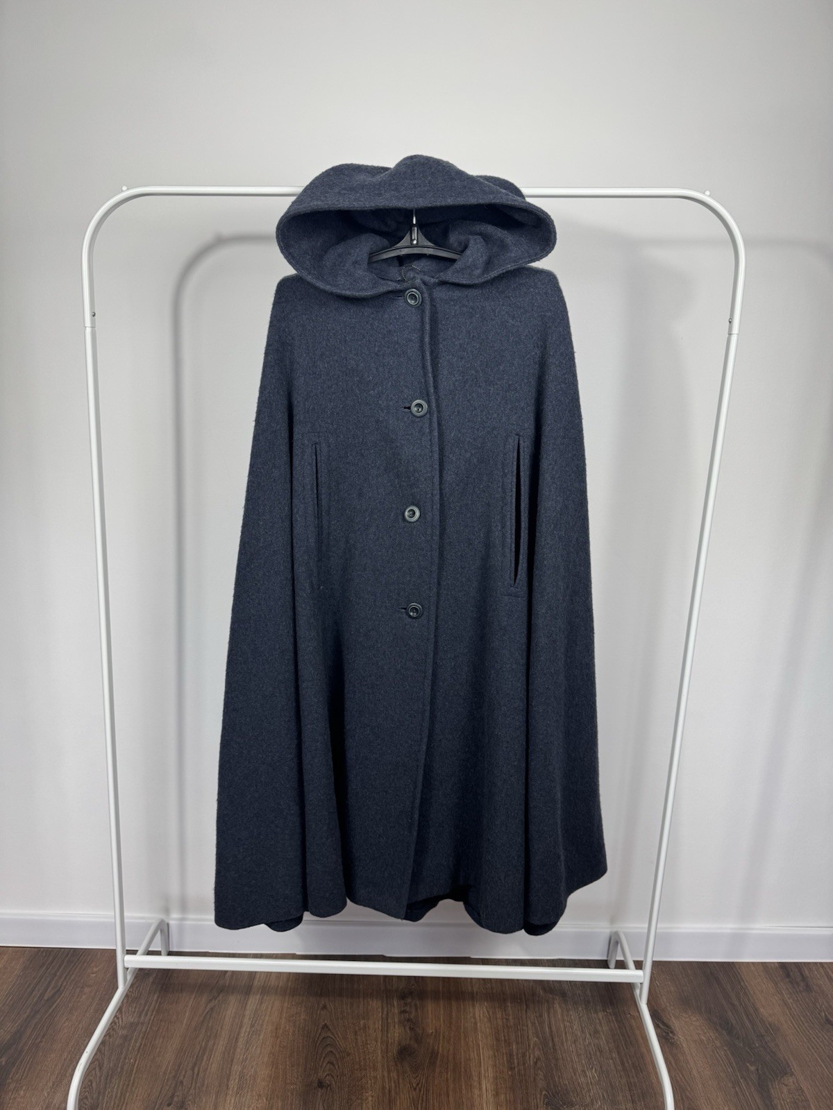 Vintage Raymond of London Hooded Wool Cape Cloak Poncho Made in England