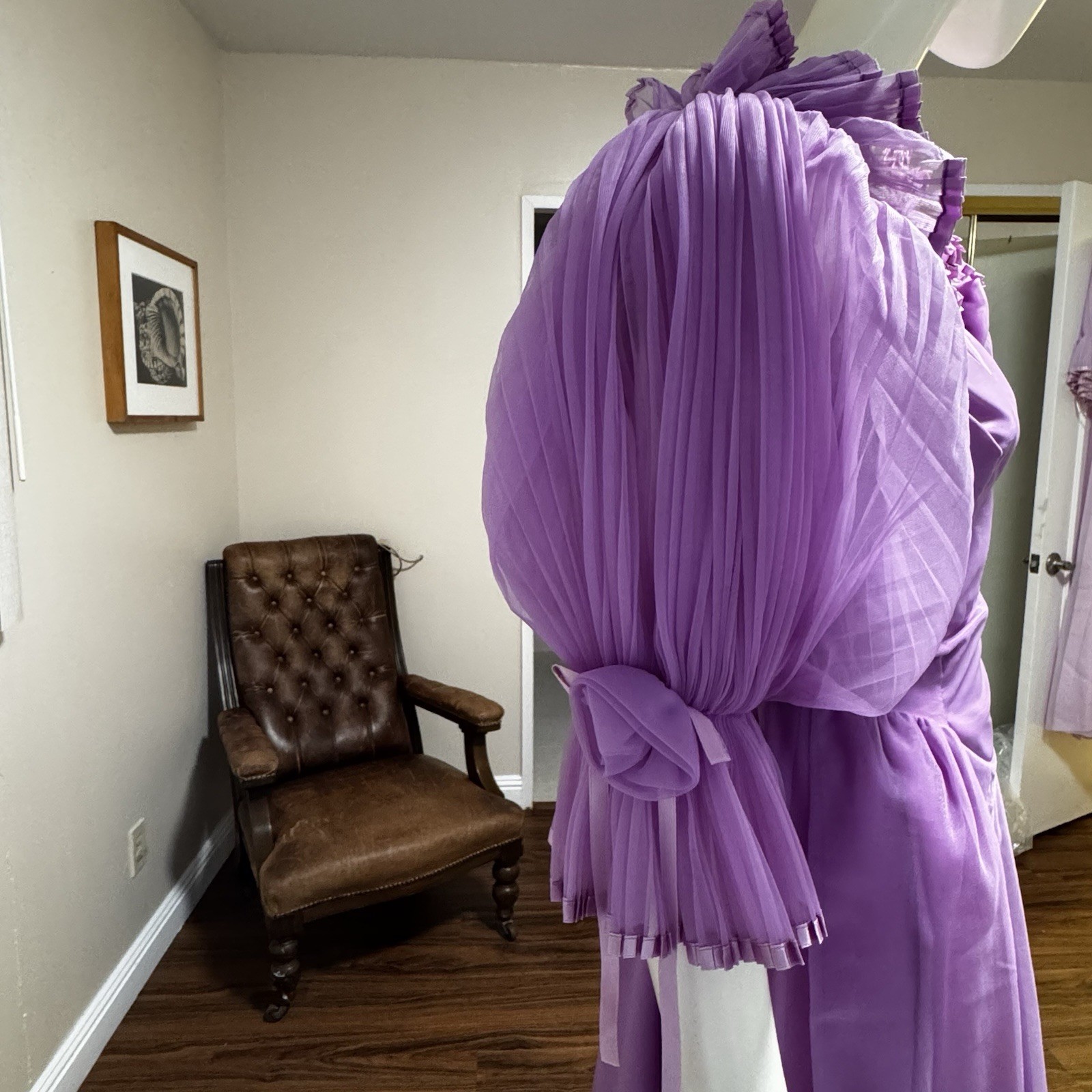 VTG Dance Allure Gown Prom Dress Womens 9/10 Violet Pageant Bridal 80s USA NWT