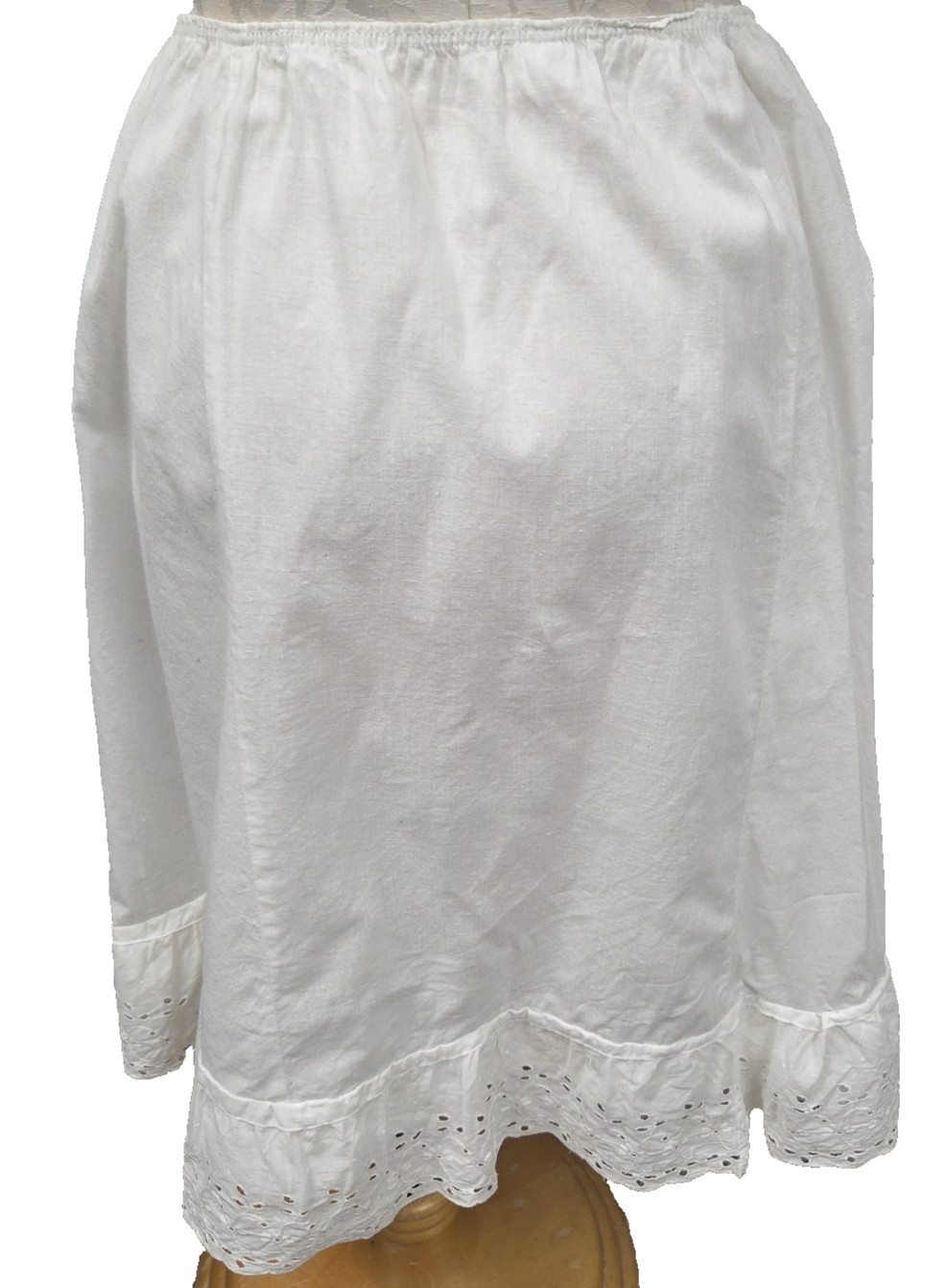 Charmode Half Slip Sanforized Eyelet Lace Embroidered Double Panel Size L Tall