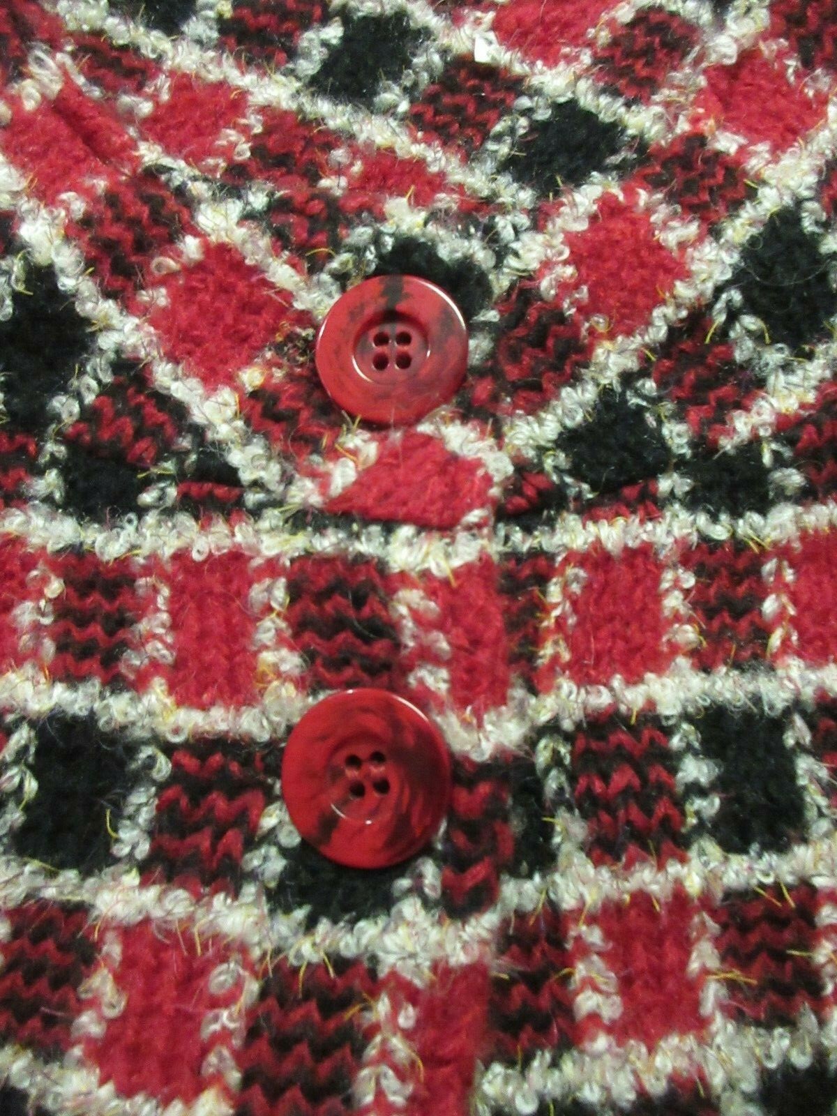 RETRO VINTAGE JACKET RED & BLACK SWING STYLE SIZE M/L NO LABEL