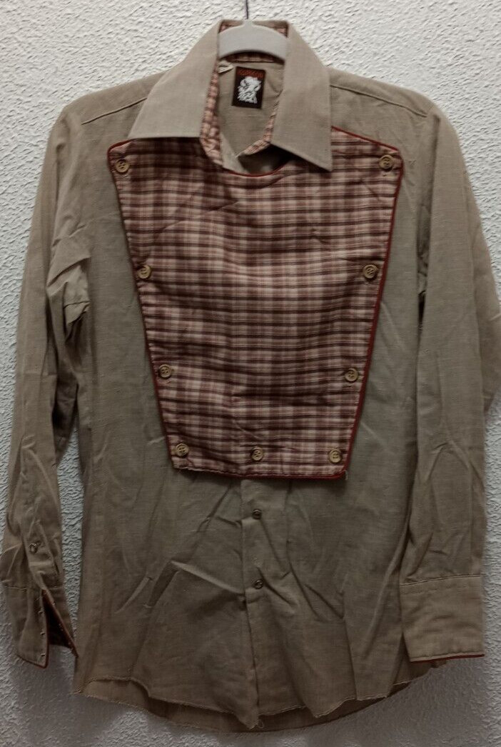 KENNY ROGERS Western Shirt Karman Women&rsquo;s 11 / 12 Plaid Pearl Snap Bib Vintage