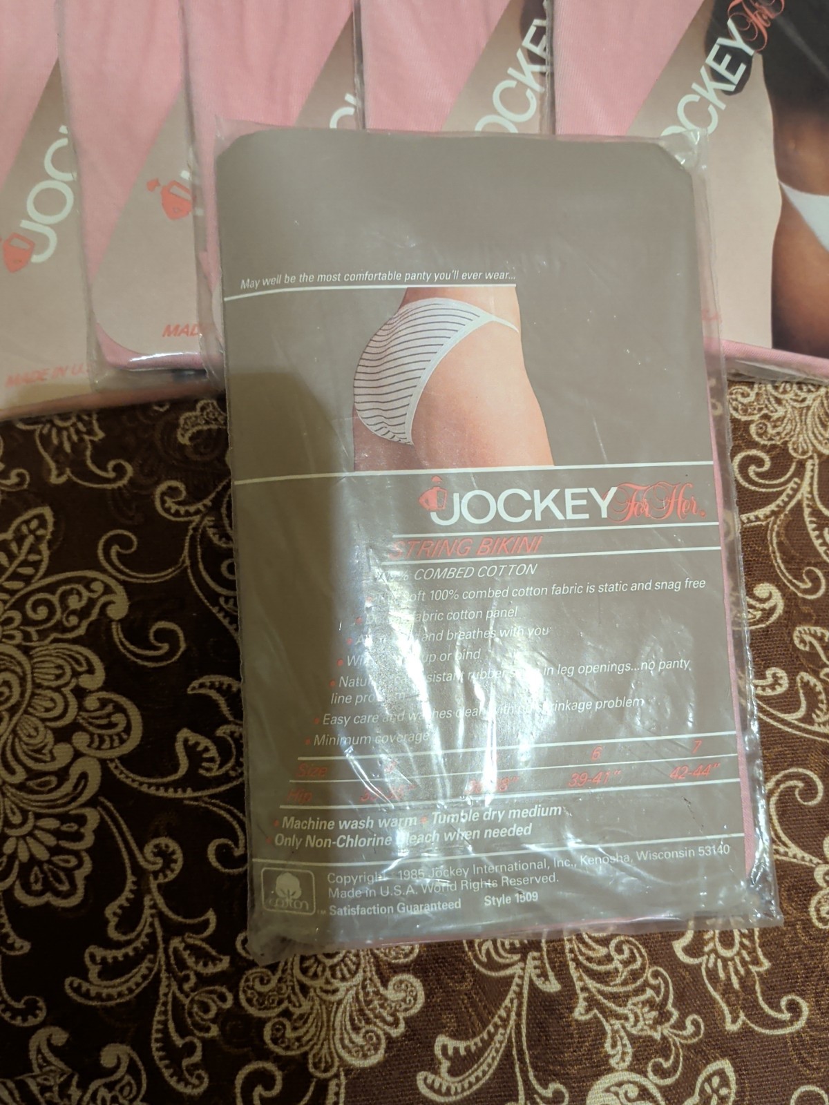 Vintage Jockey For Her Cotton String Bikini Panties Size 6