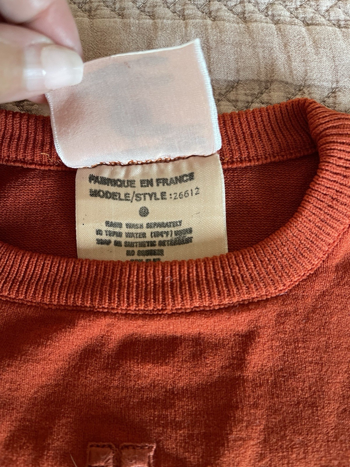 Vintage 70s Courreges Sheer Patch Pocket Logo T-Shirt Burnt Orange – SEXY!
