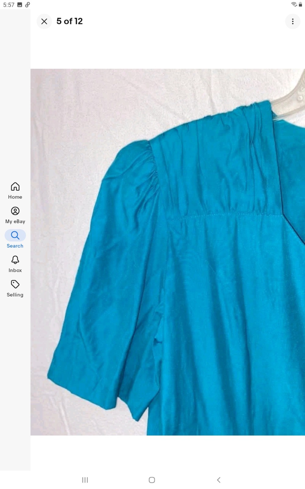 Vintage Teal Green Sunshine Button Up By Caroline Wells Womens L 1980S
