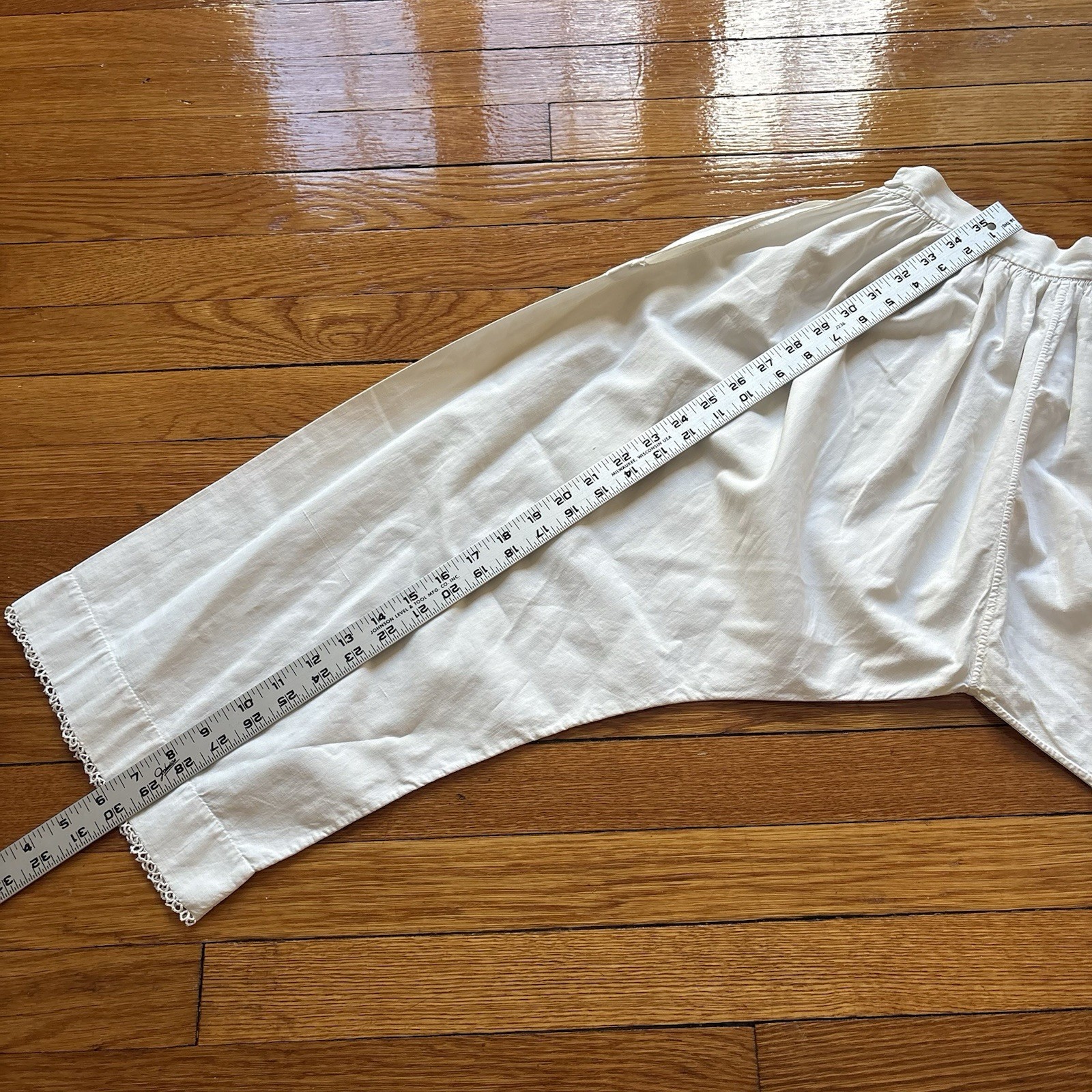 Vintage Antique White Cotton Bloomer Shorts Women’s As Is Edwardian Era