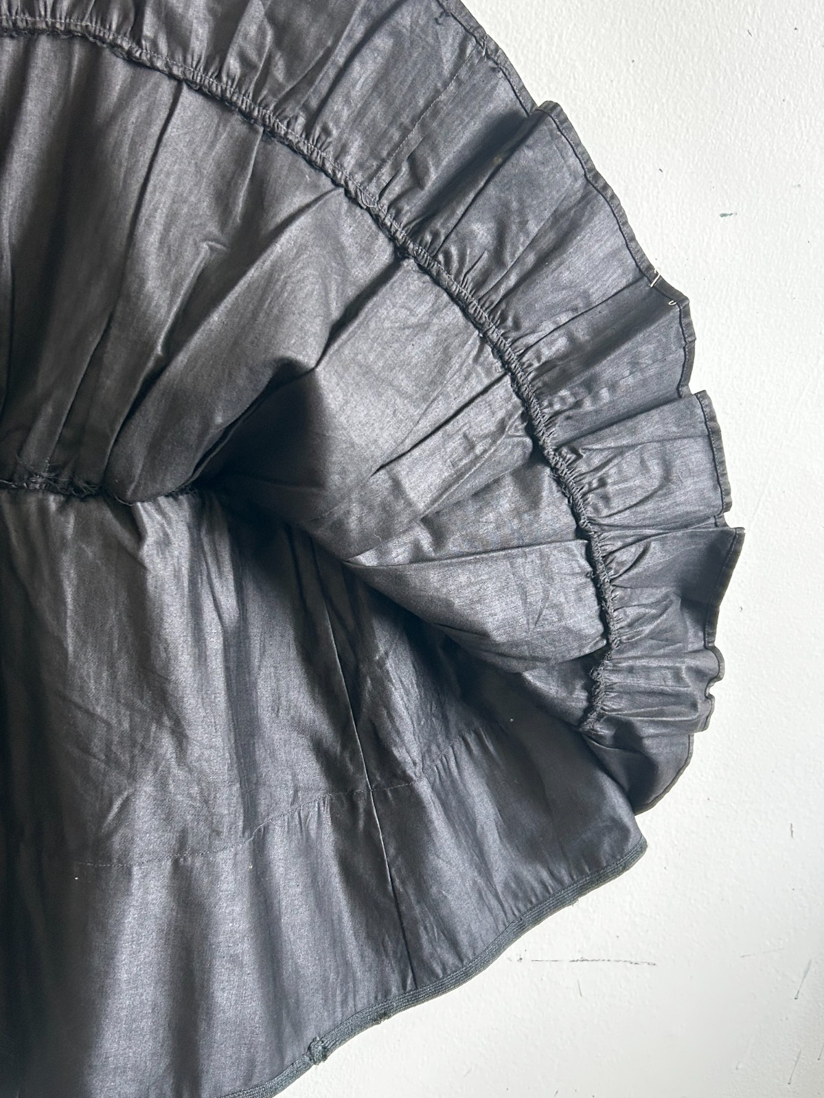 Victorian Petticoat, Black, Cotton Wool Blend