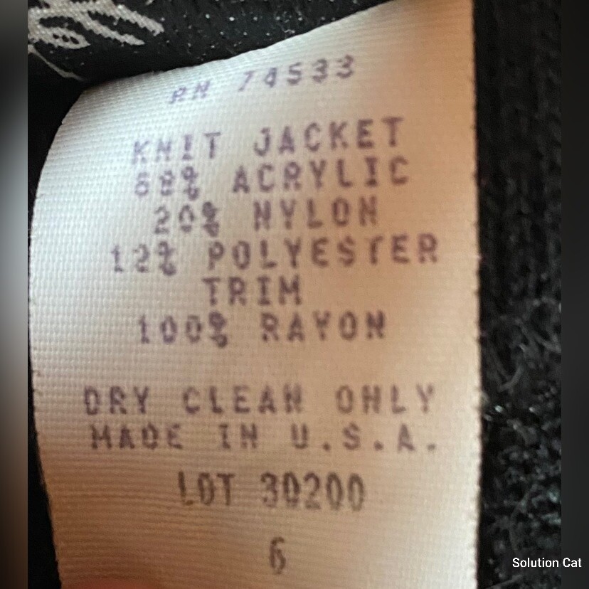 Jeffrey & Dara Knit Sweater Jacket Women’s 6 Trimmed Gold Buttons Vintage