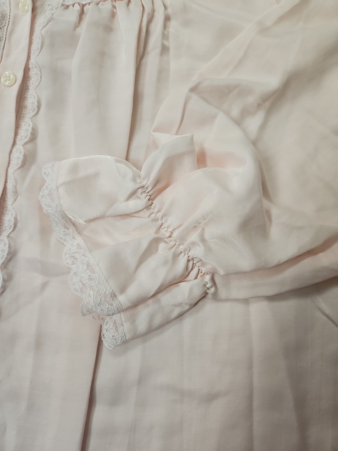 Vintage Cachet Size Large (16-18) Long Pink Embroidered Nightgown