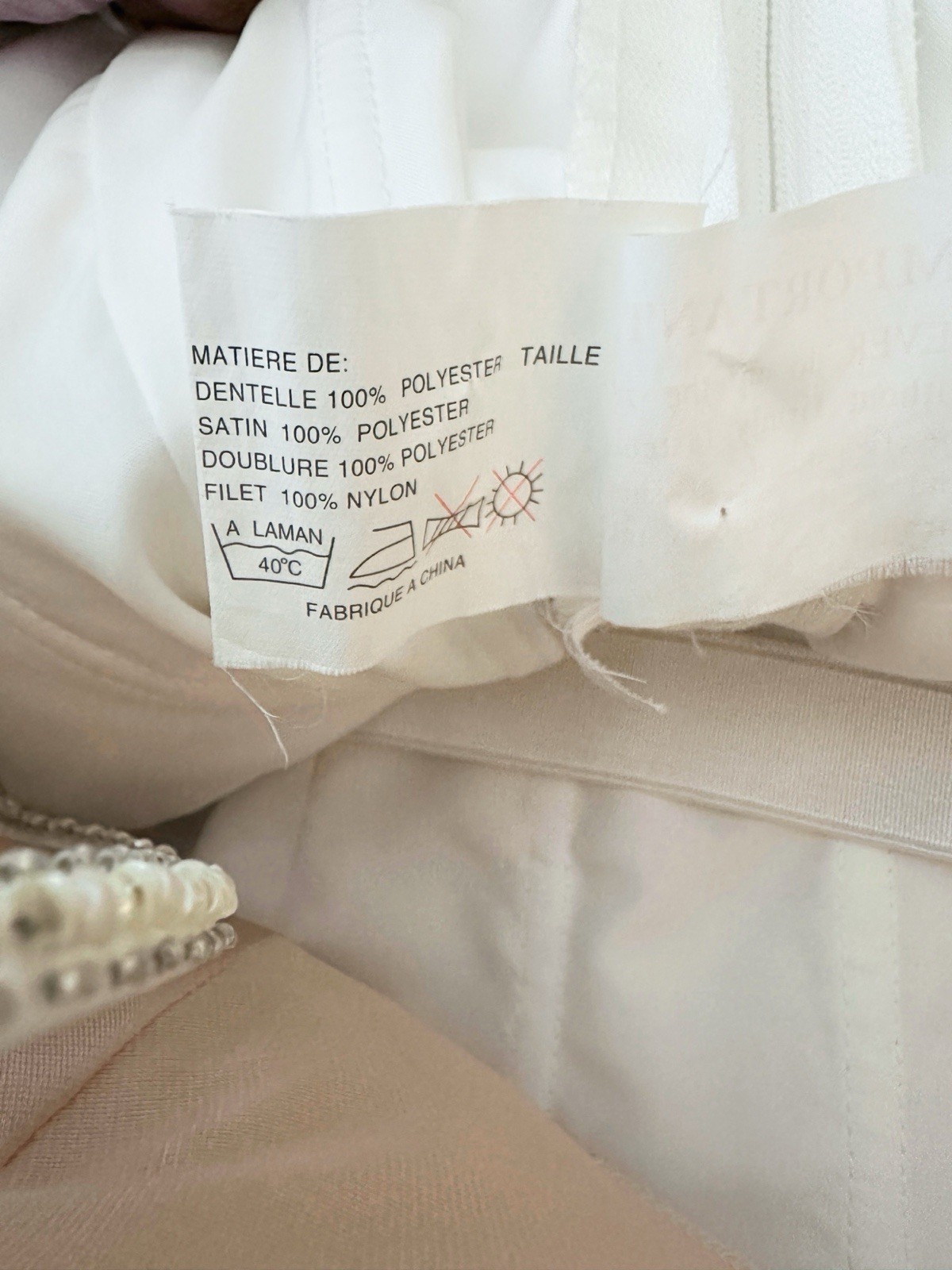 Vintage Ivory Satin Wedding Gown with Matching Shawl | Women’s Size 14