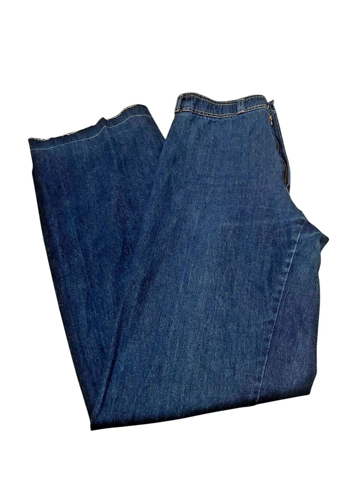 Vintage 1970s 80s Pulse Heart Shape Tush Flared Denim Jeans Size 26 x 33&Prime;