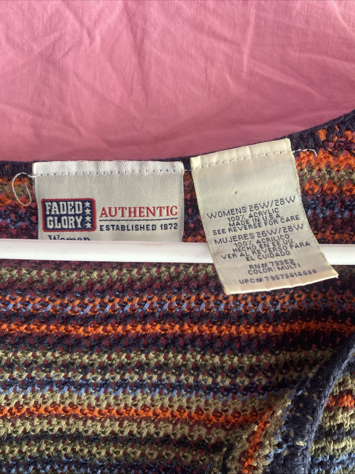 Vintage Faded Glory Pullover Plus Size 26/28