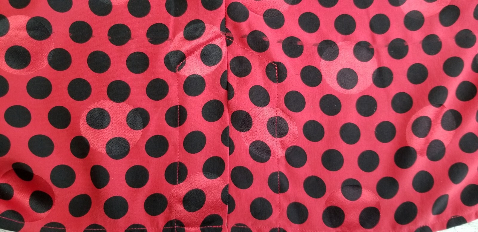 Vintage 1980&rsquo;s Emanuel Ungaro Red Black Polka Dot Silk Dress – Size S/M