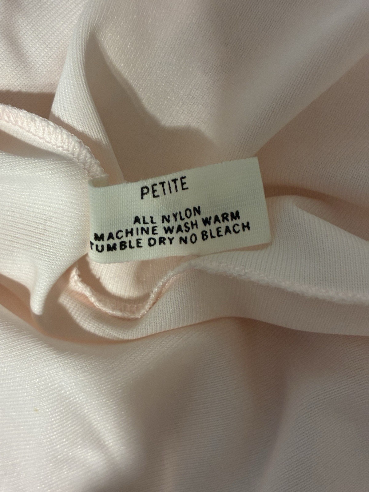 Vintage Shadowline Petites Pink Nylon Lace Button Front Nightgown Pocket