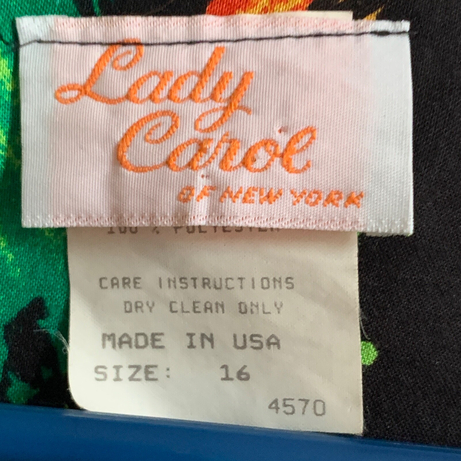 Vintage Lady Carol of New York SIZE 16 Art to Wear Dress Jacket Belted 2 Piece