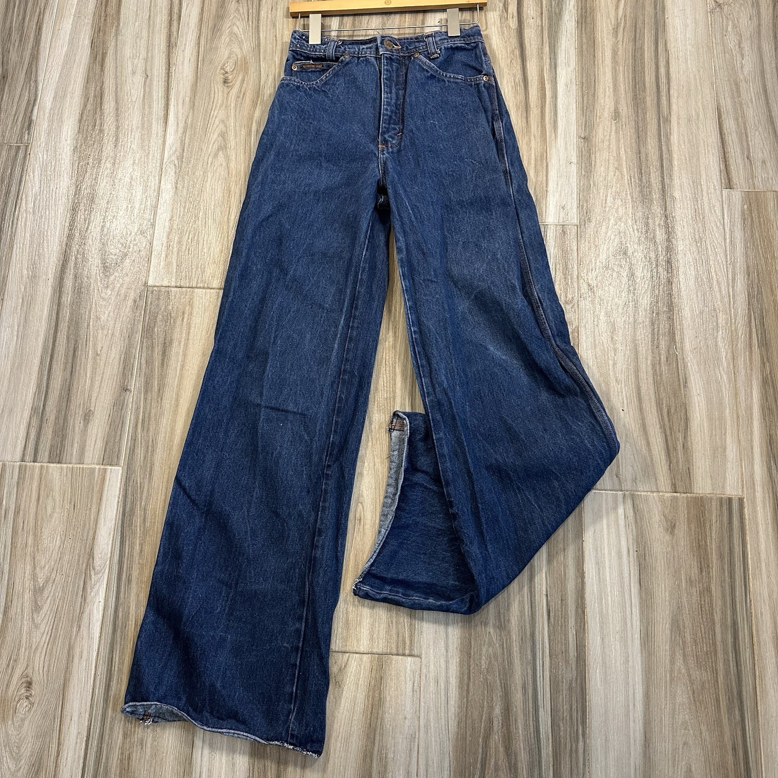 70s San Francisco Riding Gear Flared Jeans 27×34.5 Hippie Boho Western Retro