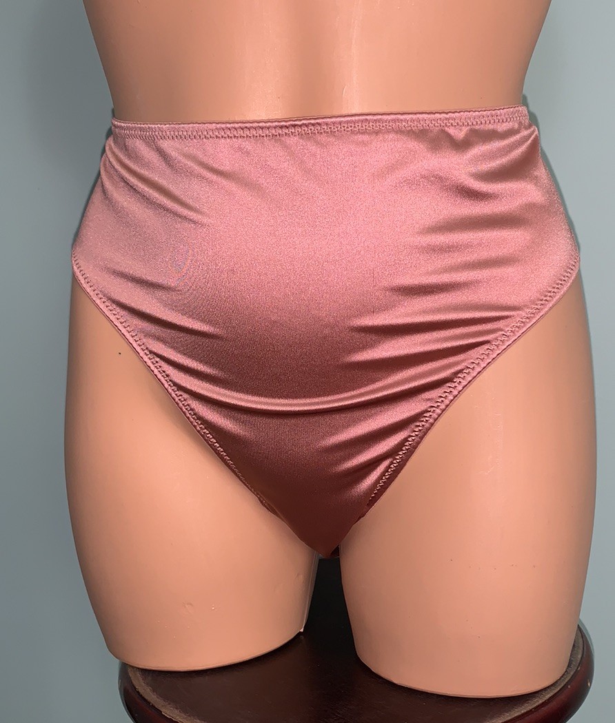 NEW Glossy Secret Stretch Satin 1X 8 Hi Cut Bikini Panties Plus Sz 2nd Skin