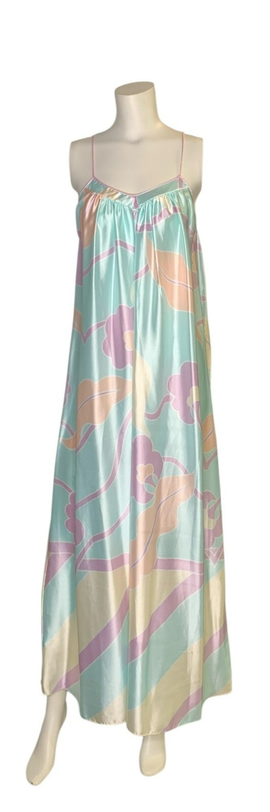 VTG Mary McFadden Collection Maxi Dress Abstract Print Grecian Boho Luxe Artwear
