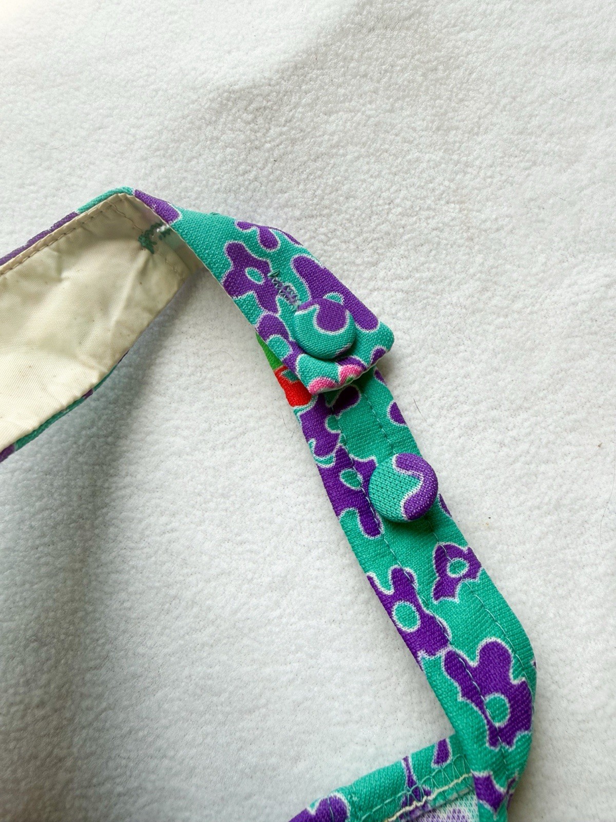 1960s Perfect Fit By Roxanne Size 18 B Cup Swim Suit Zipper Psychedelic Floral