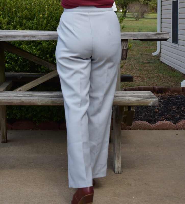 Vintage 70s Polyester Wide Legged Dress Pants Size 12 Jonathan Ltd. Gray