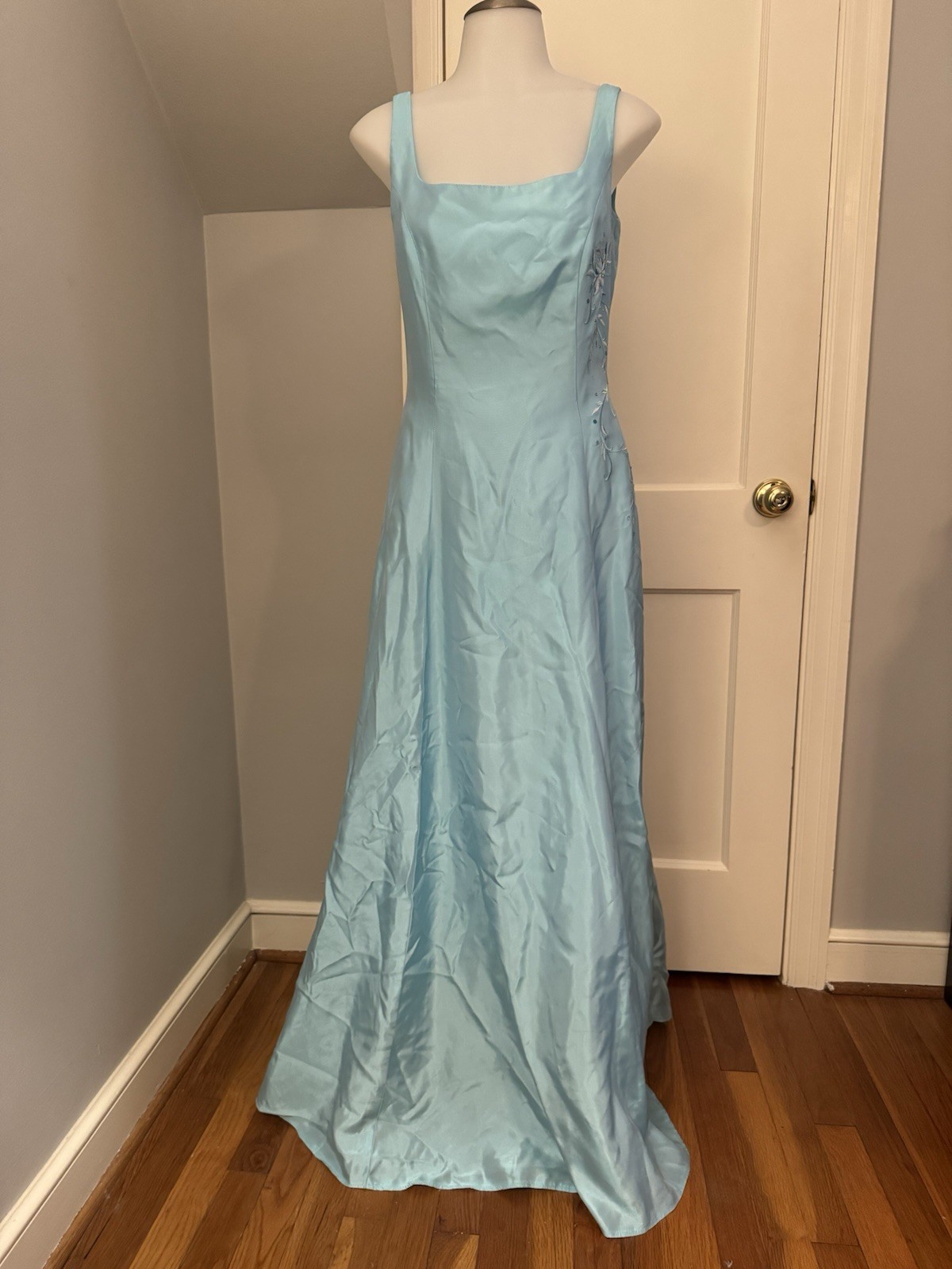Vintage Y2K Jessica McClintock For Gunne Sax Millennium 2000 Blue Gown Size 5