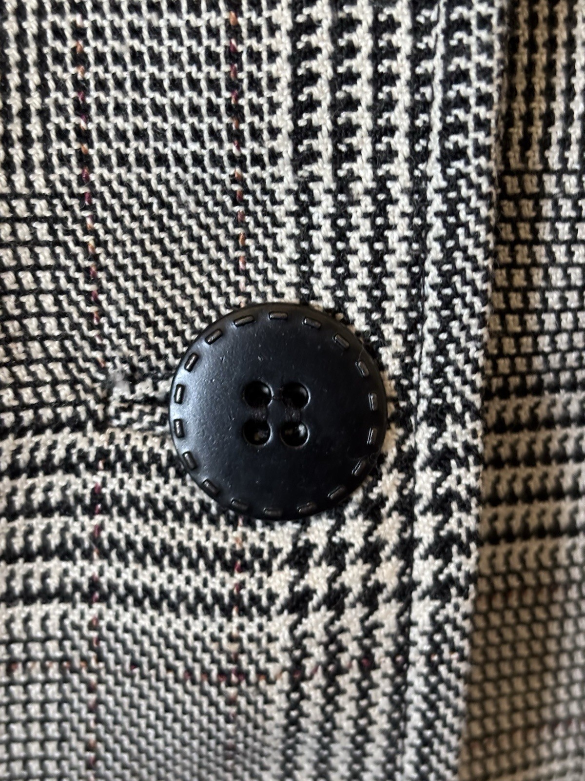 Vintage Levine Classics Suit Jacket Blazer 14 Gray Glen Plaid Pockets Timeless