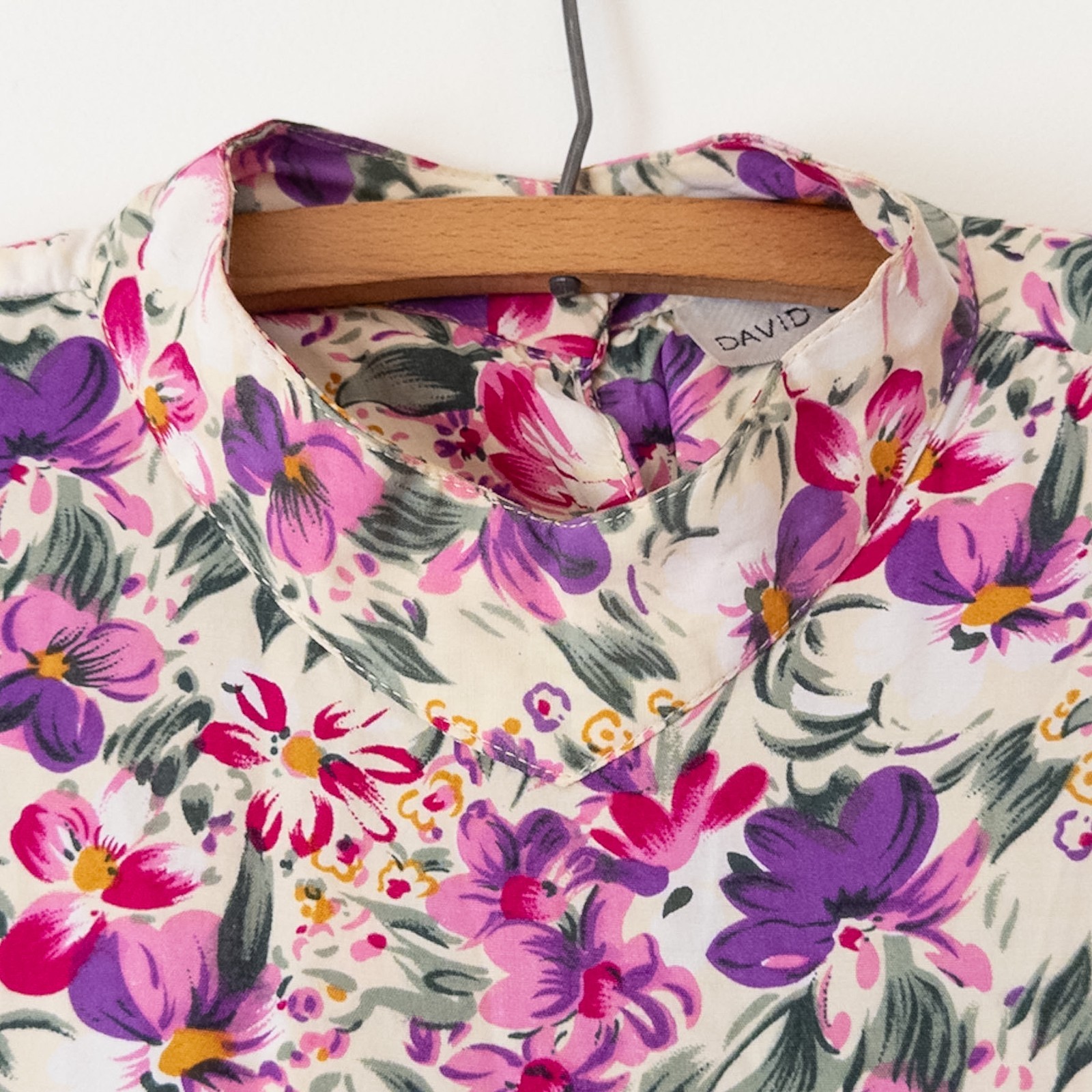 VTG 80&rsquo;s David Benjamin Cottagecore Feminine Romantic Floral Midi Dress Size S
