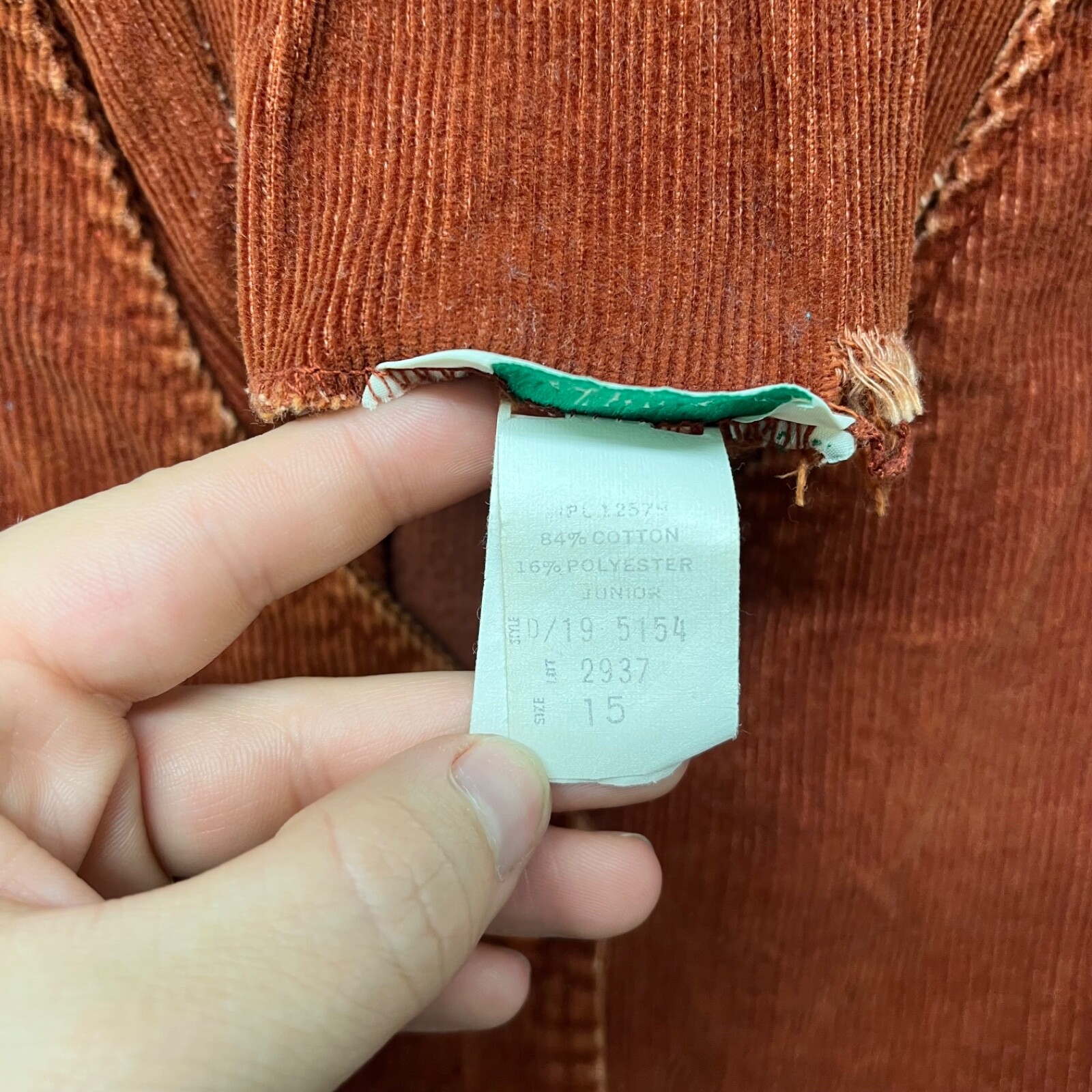 Vintage Sears Jr Bazaar Vest Brown Corduroy 60&rsquo;s 70&rsquo;s Retro Disco Western