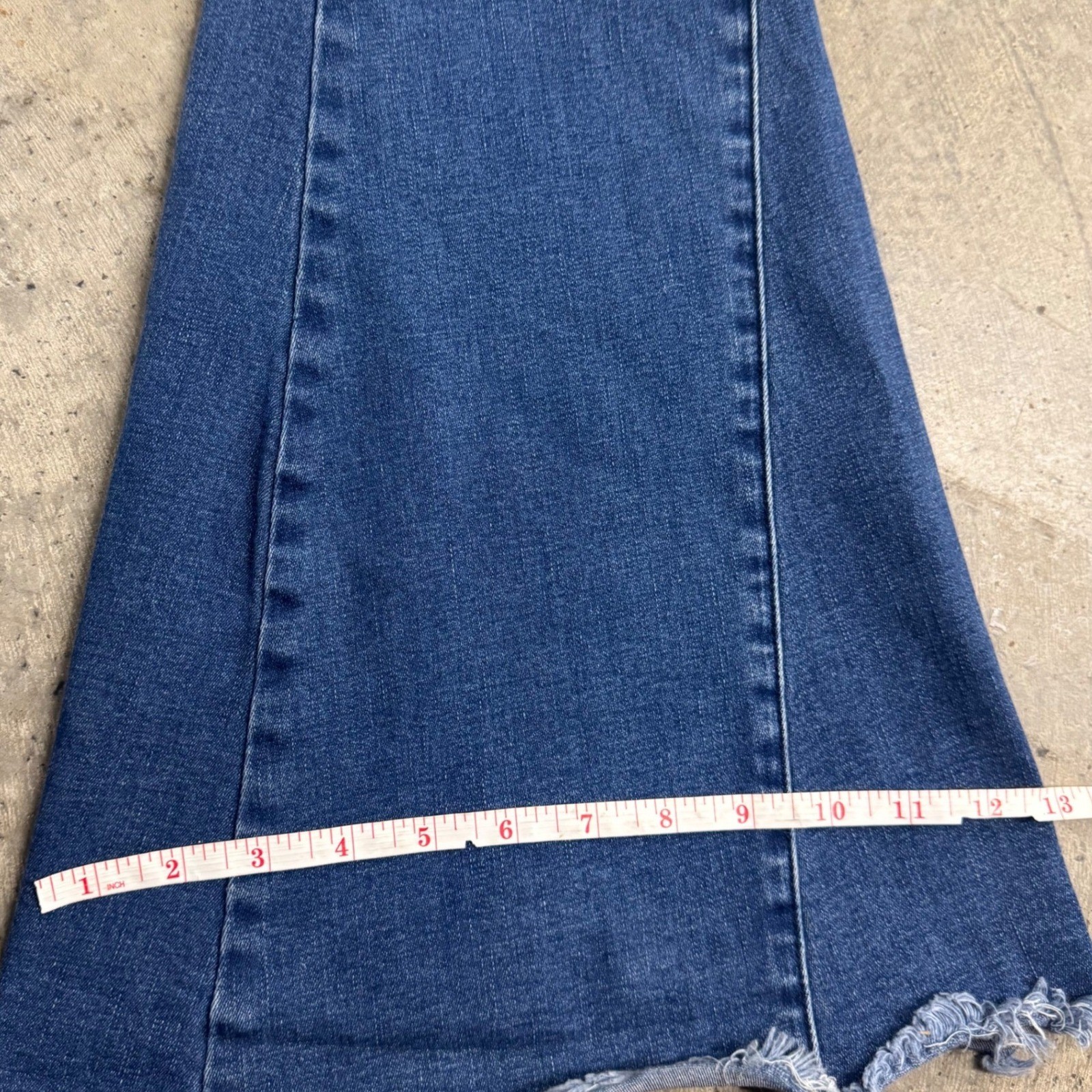 YMI Blue Bootcut S/26 Retro Flared Pleated Denim Jeans Western Y2k