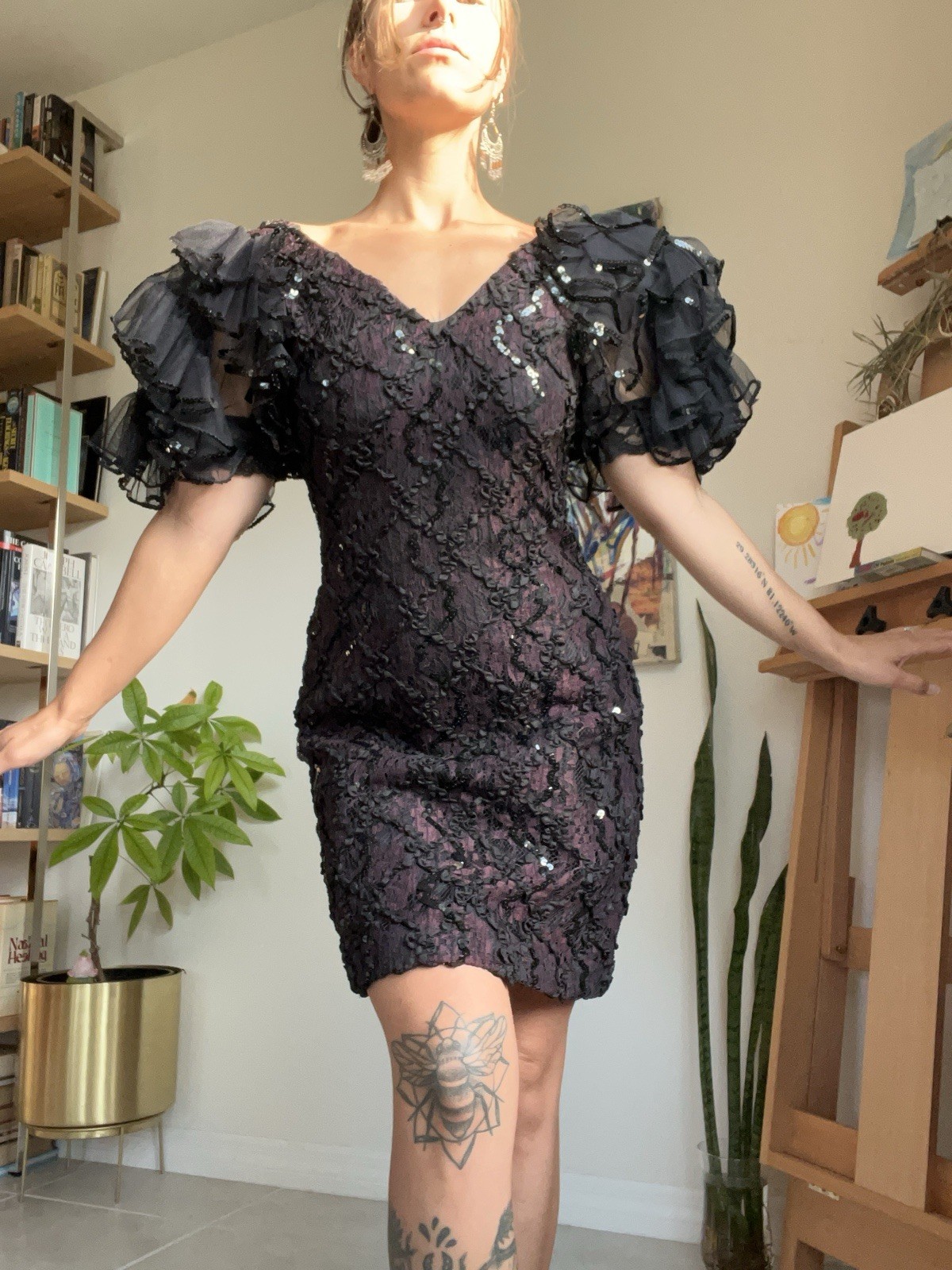 ✨ Vintage 1980s Susan Roselli for Vijack Cocktail Party Dress ✨size 5/6
