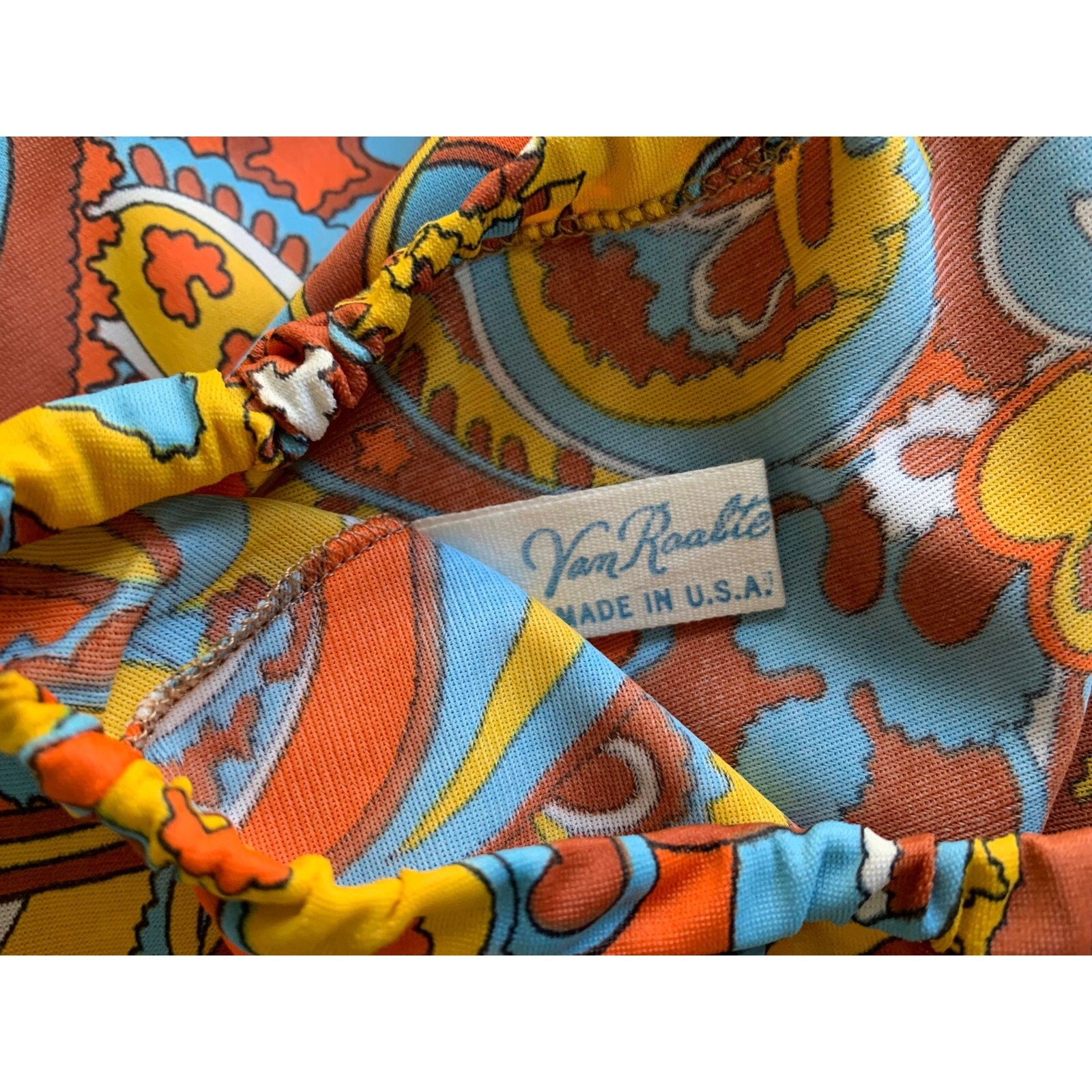 Vintage 1970s Van Raalte Kenneth Jay Lane Paisley Mini Half Slip