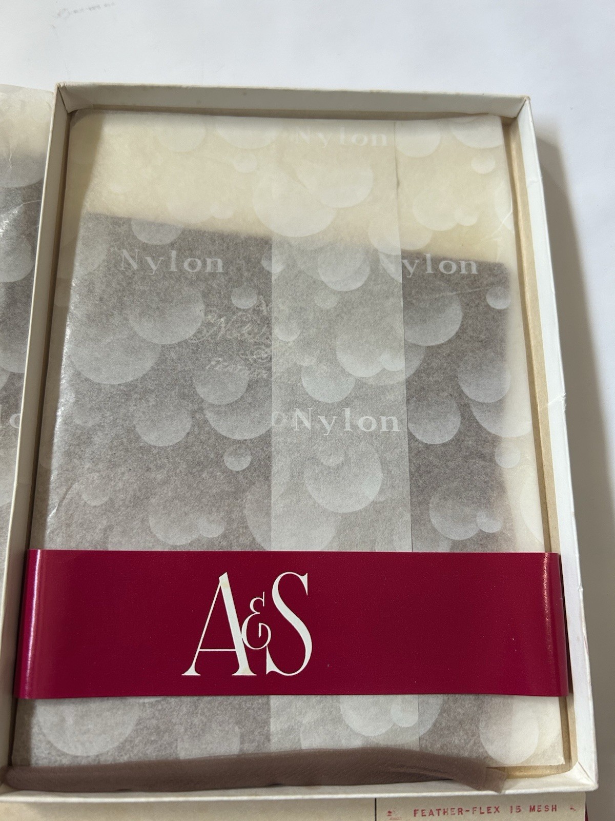 VTG A&S Nobility Sheers 2 Feather-Flex Nylon Stockings Royal Taupe 10.5 M w/Box
