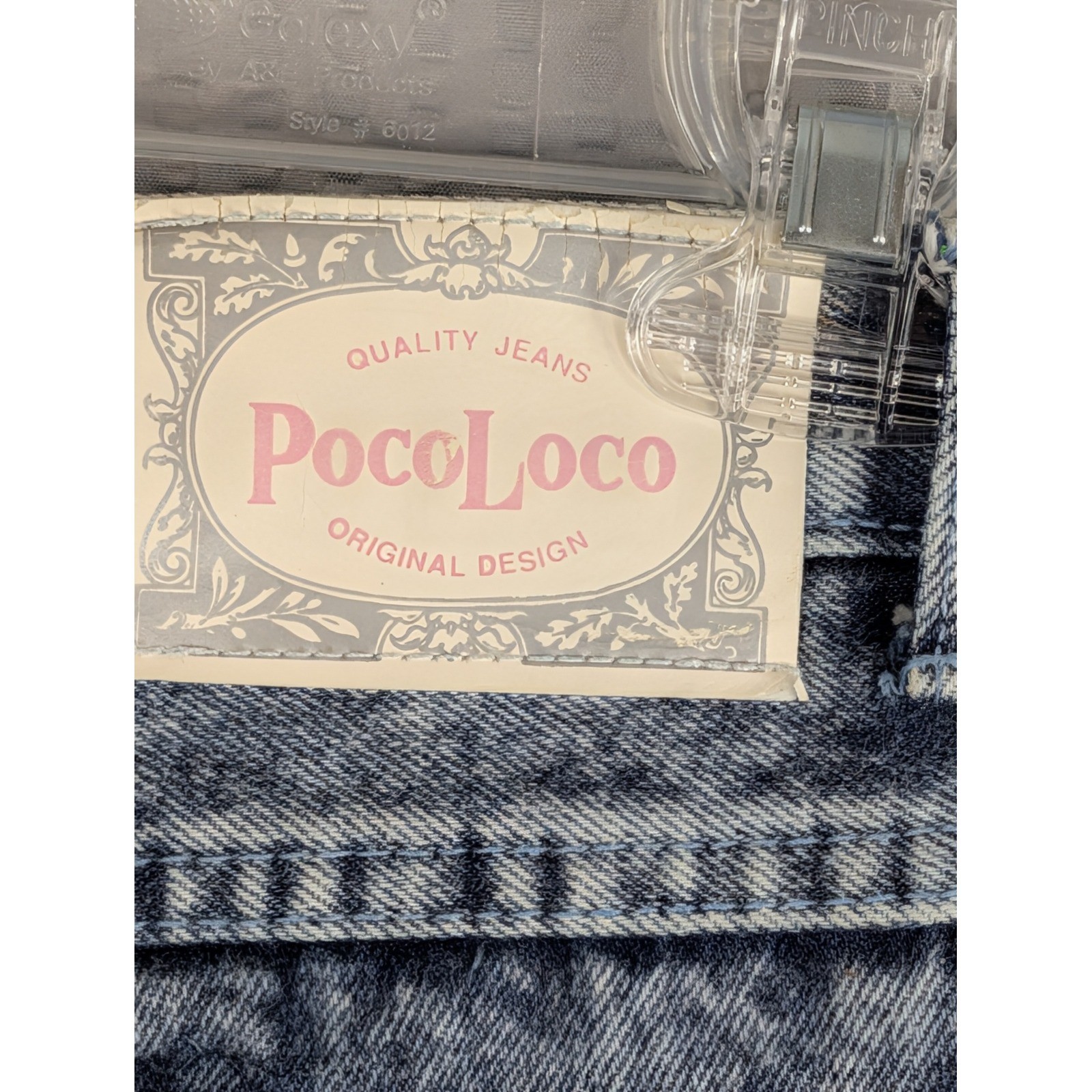 Poco Loco Vintage 80s Acid Wash High Rise Tapered Jeans Womens XS 23 24 Waist