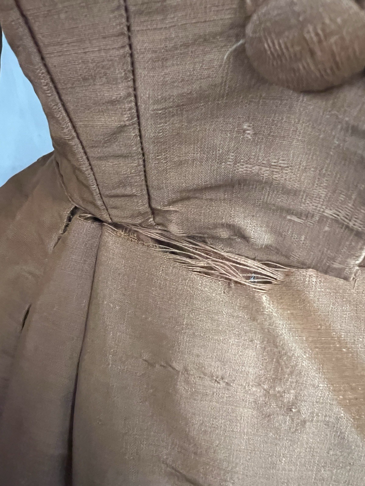 1860’s Brown Silk Day Dress Antique