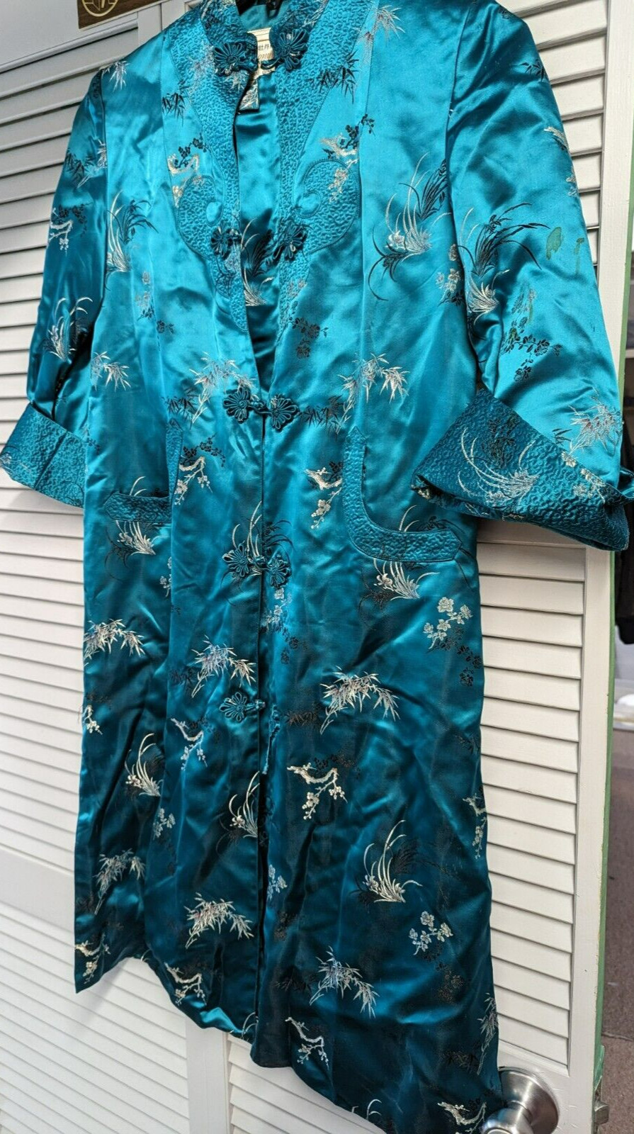 Fancy Vintage Chinese Silk Embroidered Styled Dress By Peony Brand Small ?