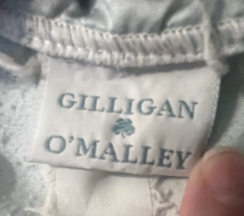 Vintage Gilligan O&rsquo;Malley Nightgown Powder Blue Lace Trim Ruffle L/S Ballet M