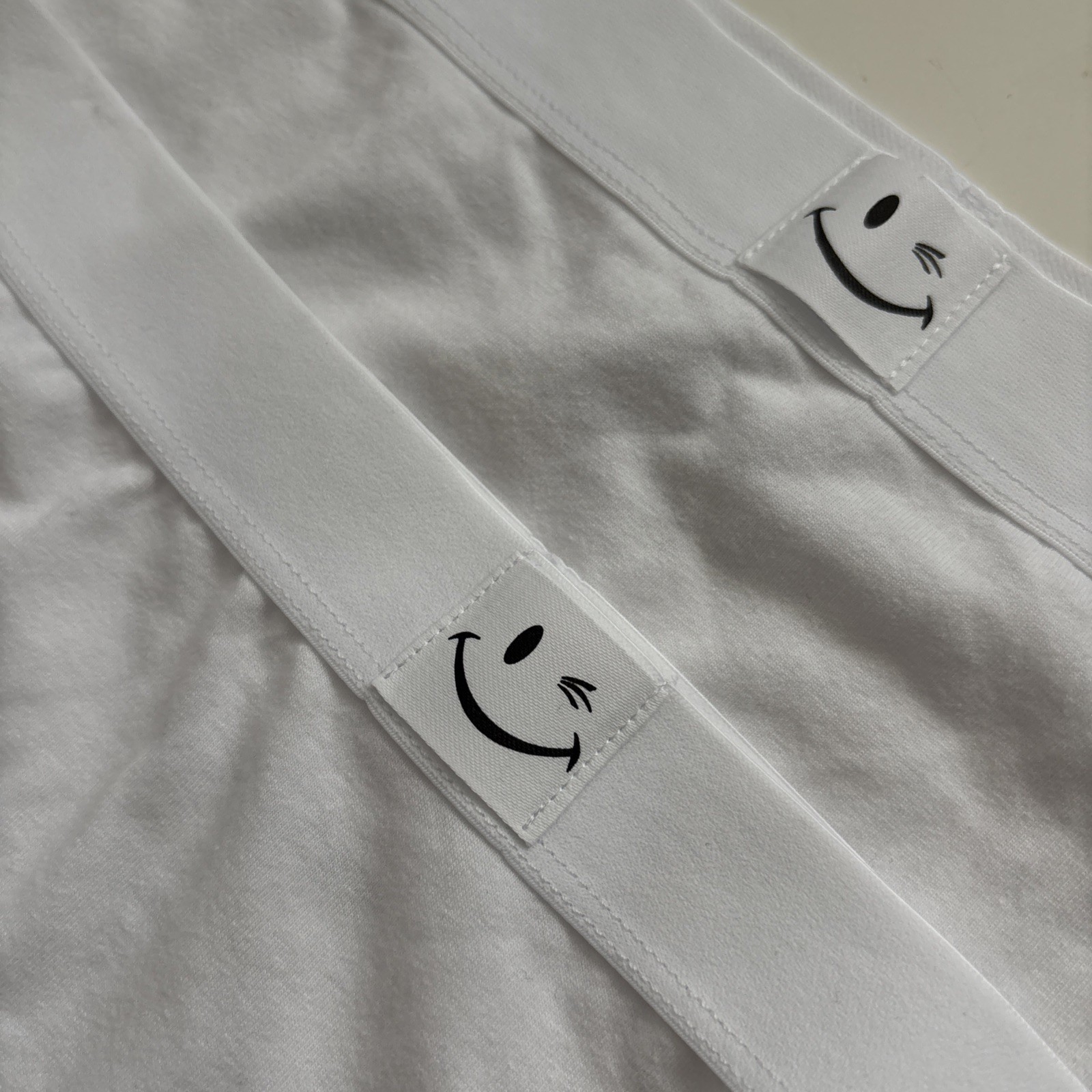 Joe Boxer Bikini Panties White Smiley Face Logo Band Kmart Large