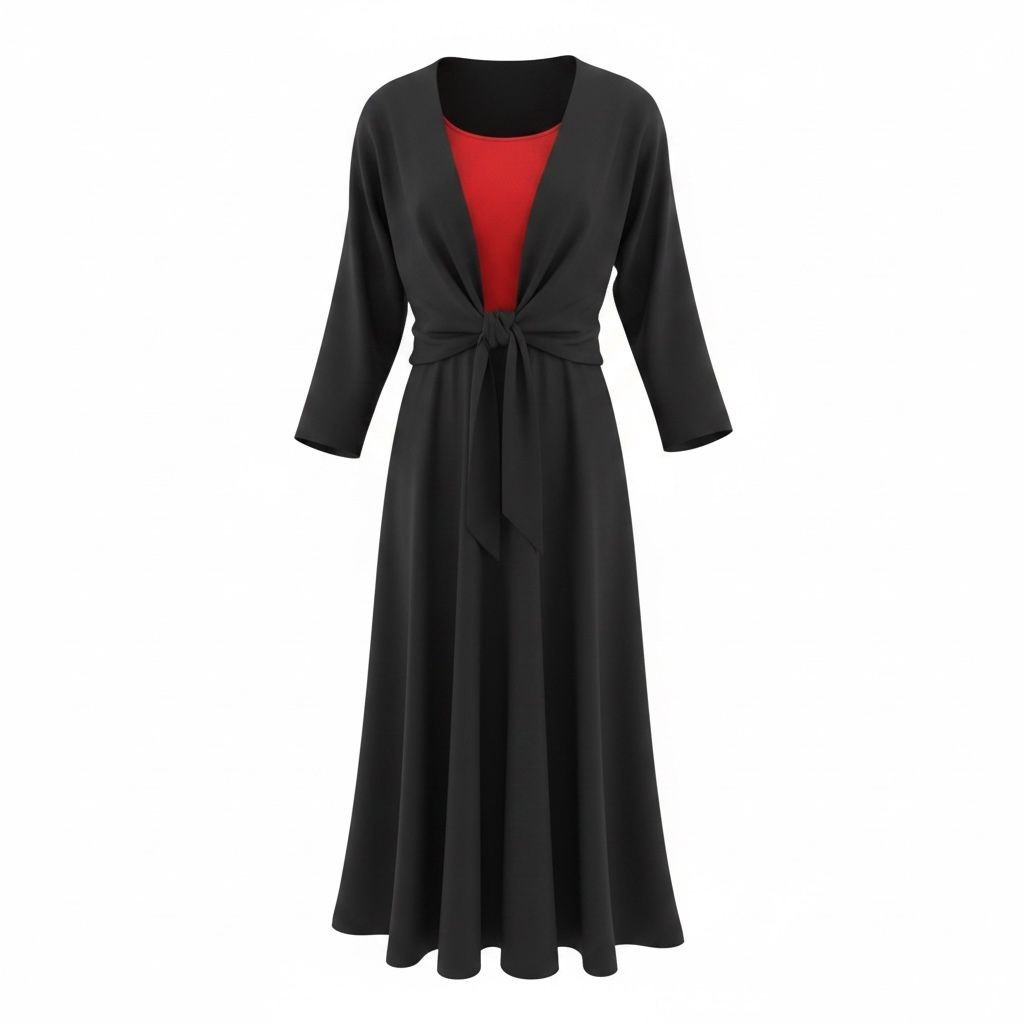 Vintage 40s Eleanor Green California Taffeta BLACK/RED FULL SKIRT MAXI DRESS S/M