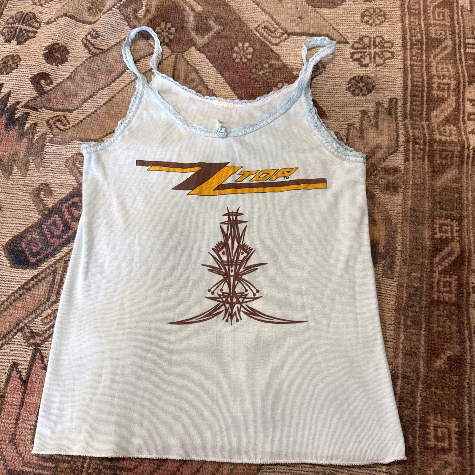 Vintage 1980S ZZ Top concert, tank top shirt XS -S give me all your loving Rare