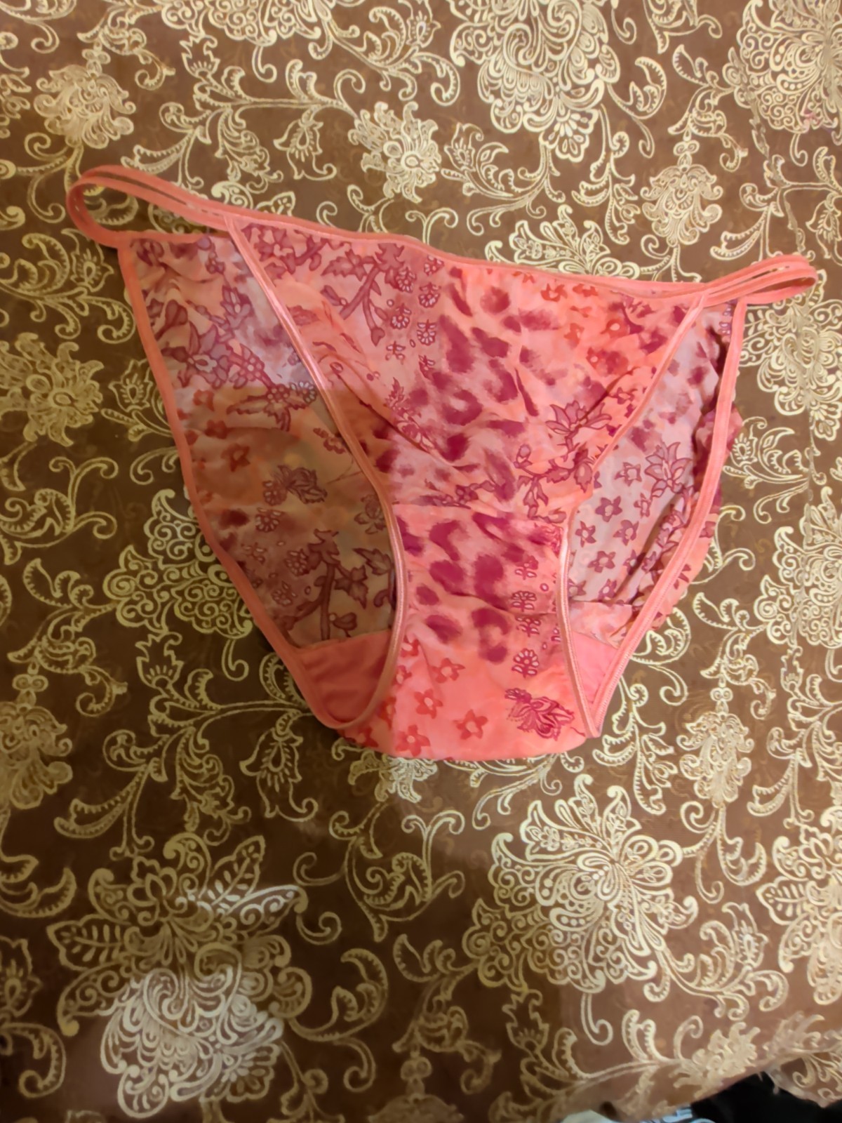 Vintage Cacique Satin Double String Bikini Panties Size 14-16