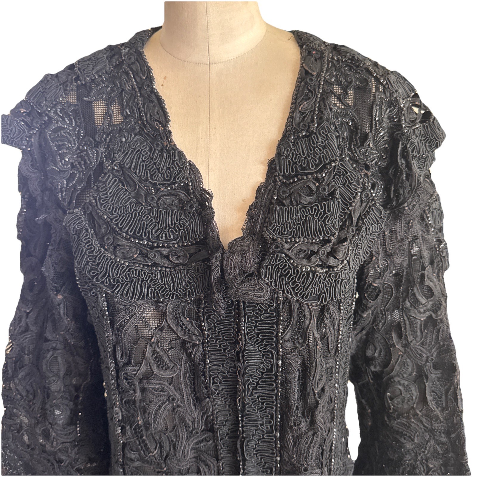 Vintage Antique Edwardian Beaded Coat