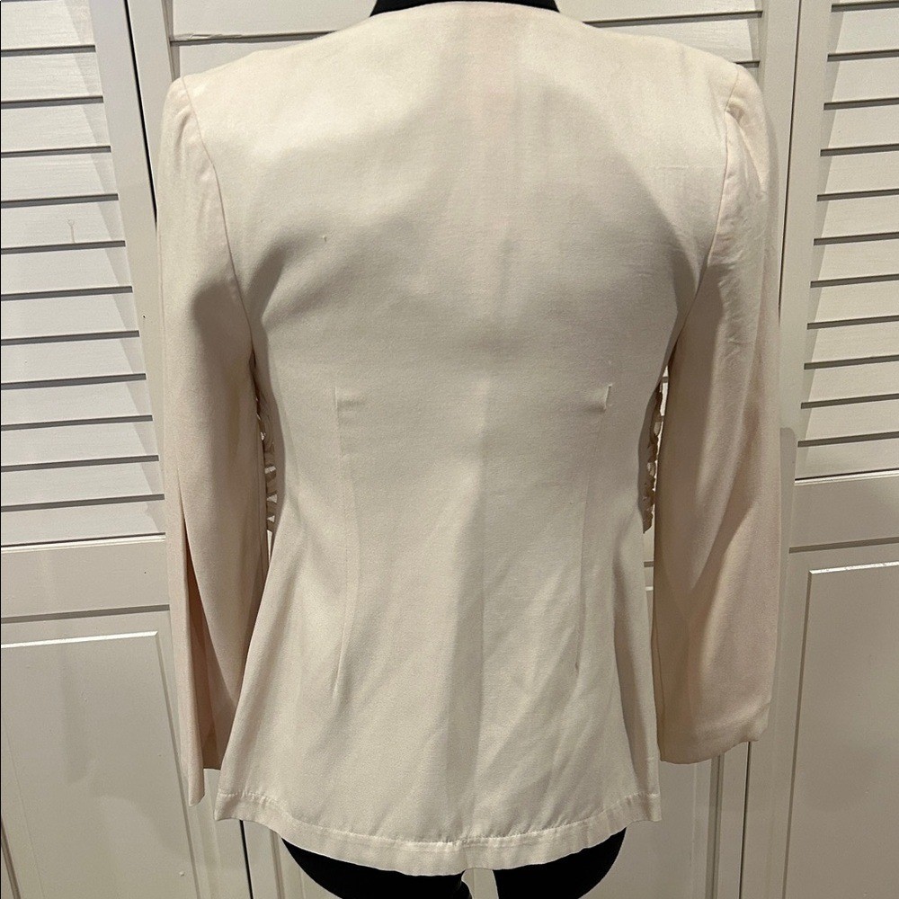 Vintage MW Elegant Light Peach Blazer with Button Detailing Size 10P