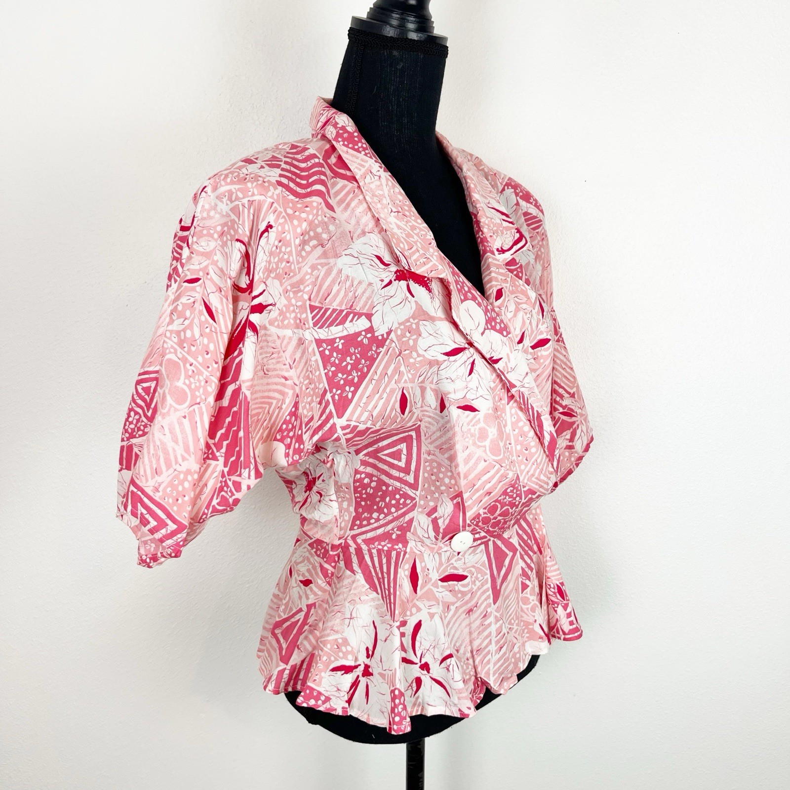 True Vintage &lsquo;Miss Oops&rsquo; Two Piece Skirt and Top Set Hawaiian Floral Dress 80s