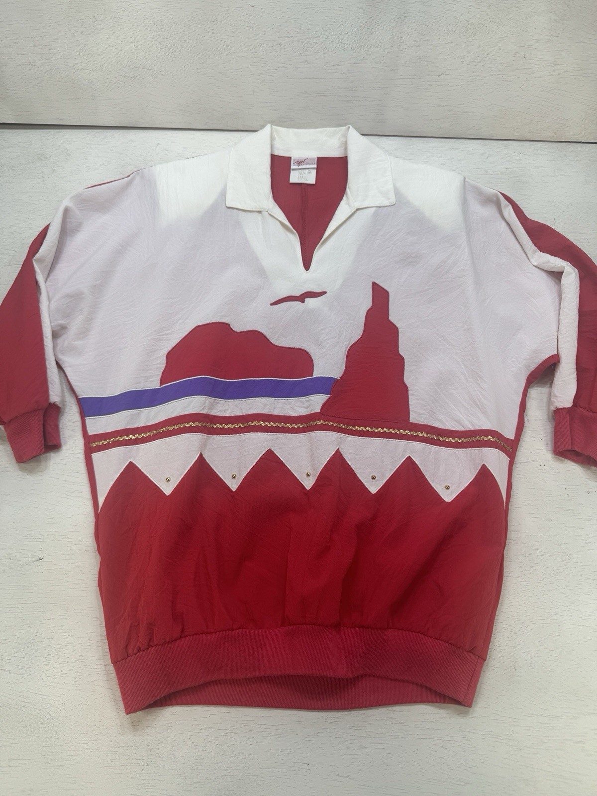 80’s Vintage G.W. A Division Of Graff Women&rsquo;s Abstract Desert Landscape S Shirt