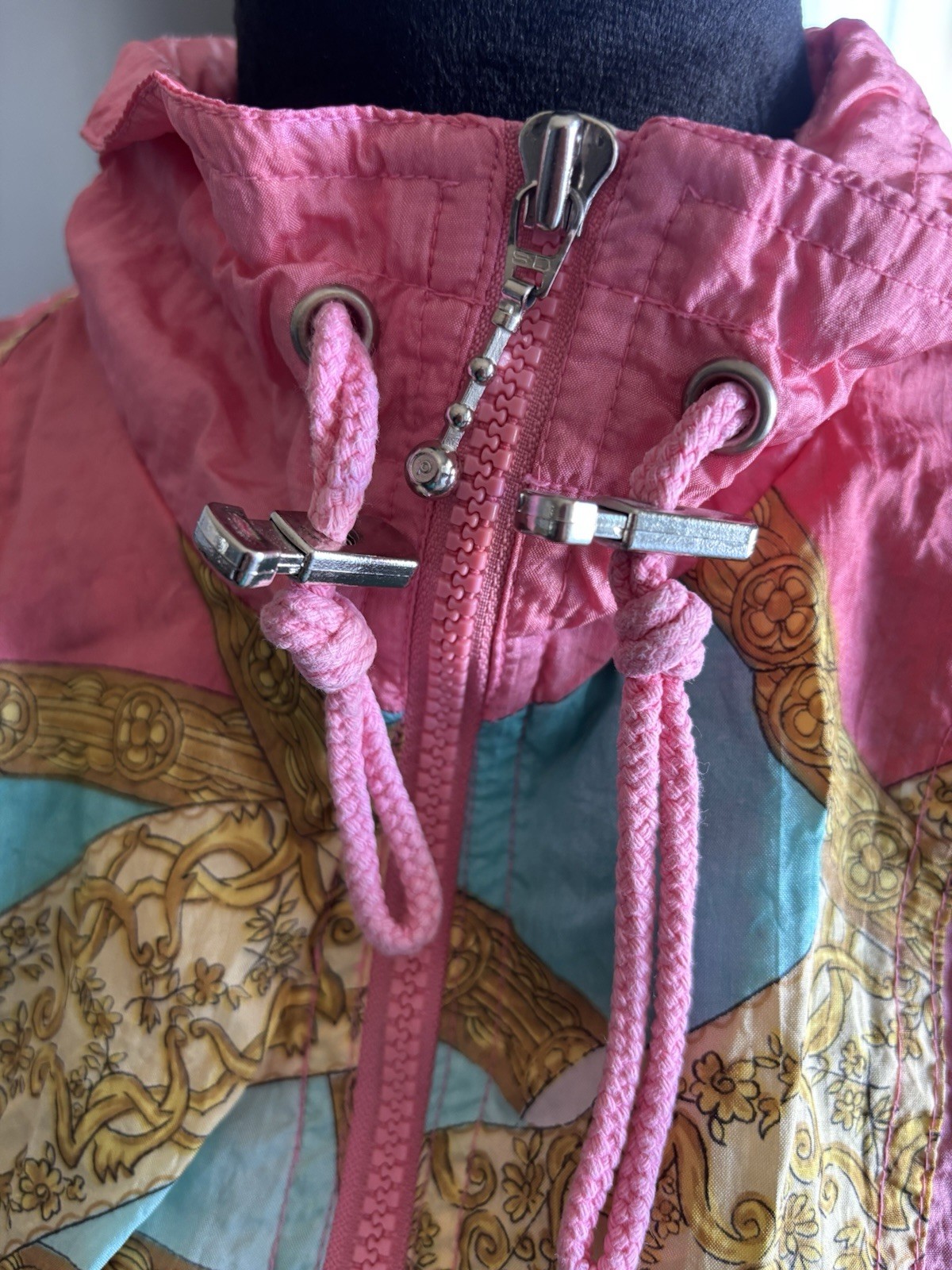 Vintage Athletic Works‎ Windbreaker Jacket And Pants Pastel Print Womens Sz S